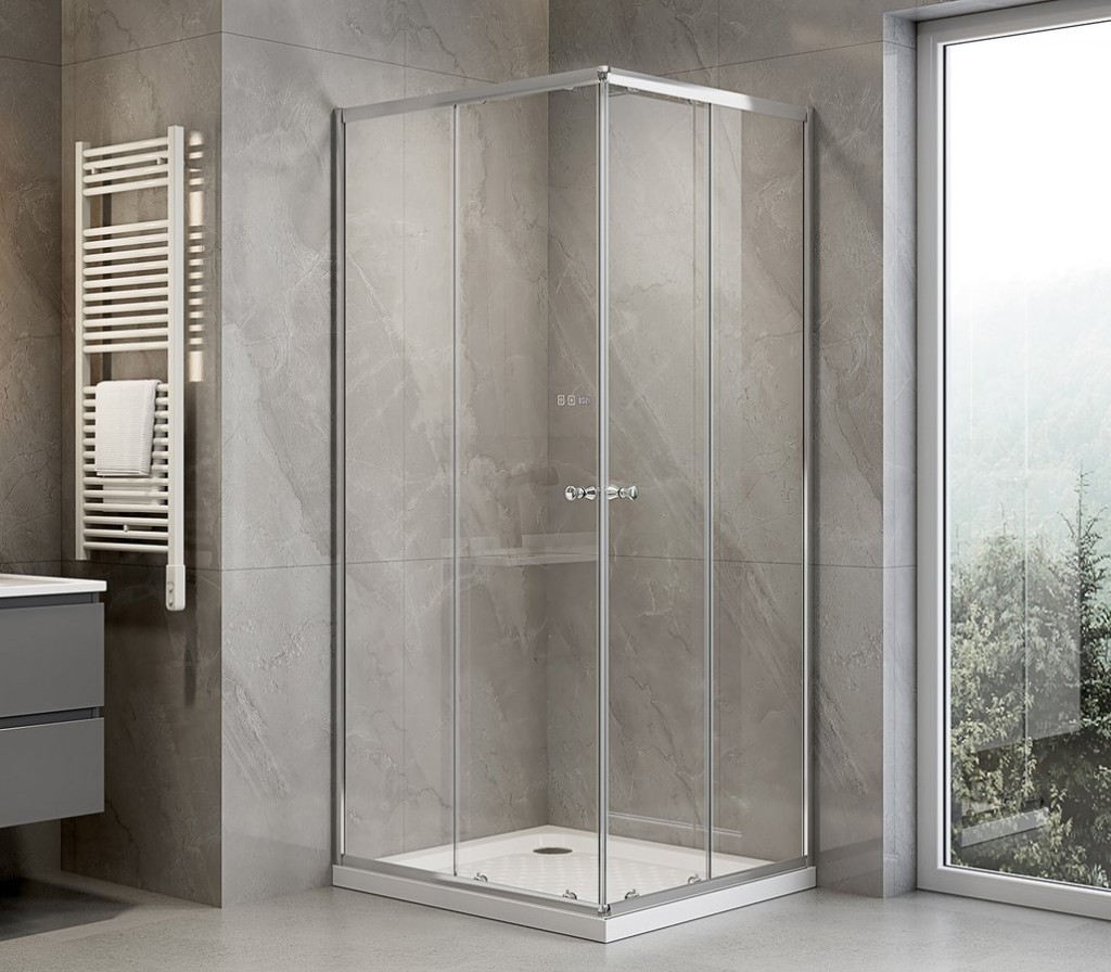 AQUALINE AGGA obdélníková sprchová zástěna 900x800, čiré sklo HLF809Y