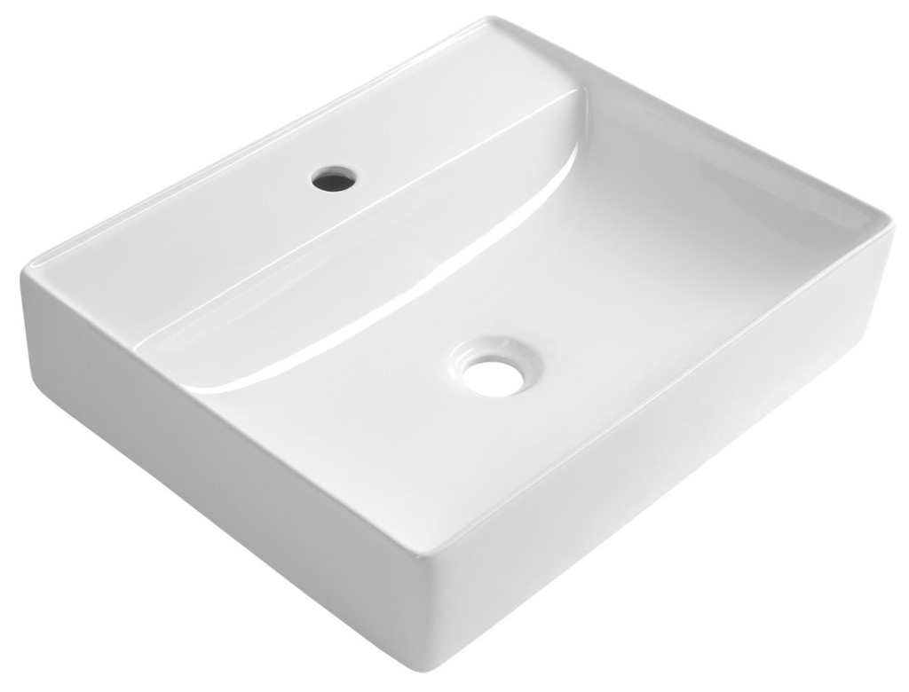 AQUALINE CALLIS keramické umyvadlo na desku 52x42cm, bílá NP372
