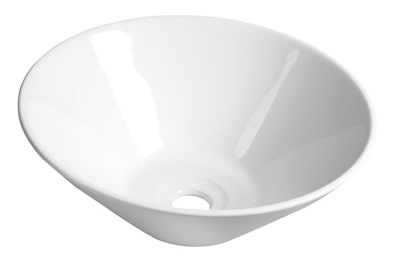 AQUALINE COMILLAS keramické umyvadlo na desku, 42x15 cm, bílá BH7012