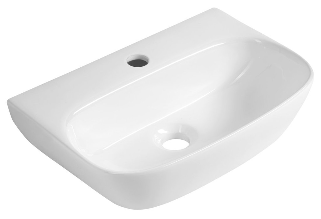 AQUALINE FLANNY keramické umyvadlo 46x31cm, bílá NP396