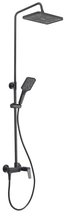 AQUALINE FLERY sprchový/vanový sloup s pákovou baterií, otočné ramínko, gun metal FY690GM