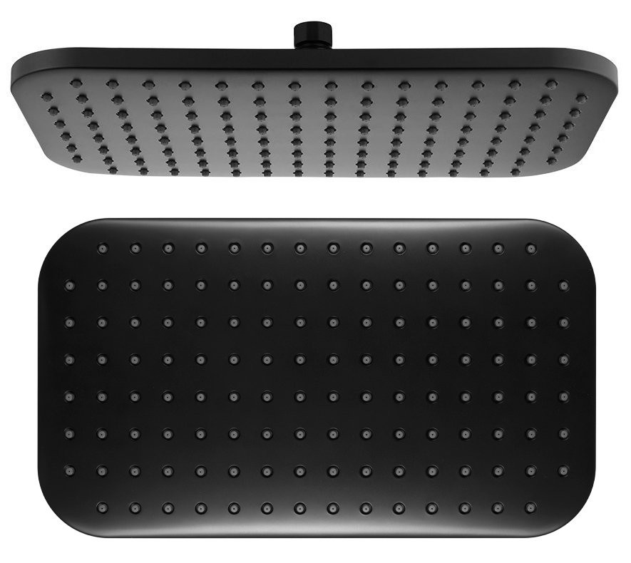 AQUALINE Hlavová sprcha, 200x350, ABS/černá mat SC296