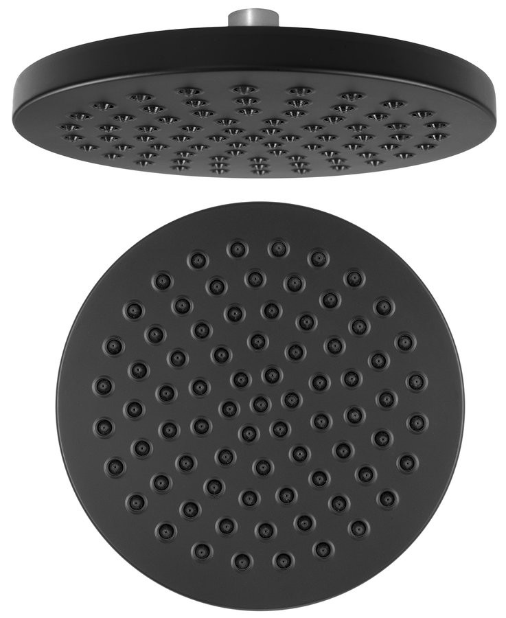 AQUALINE Hlavová sprcha, průměr 200, ABS/černá mat SC120