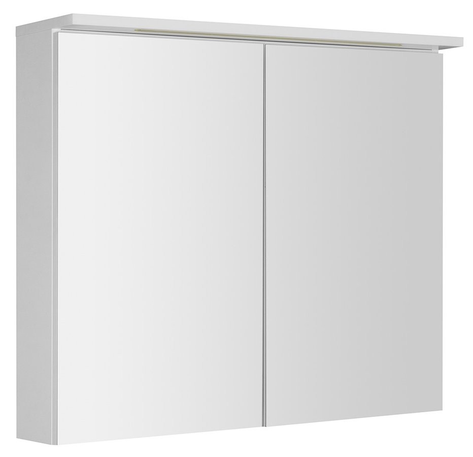 AQUALINE KAWA STRIP galerka s LED osvětlením 80x70x22cm, bílá WGL80S