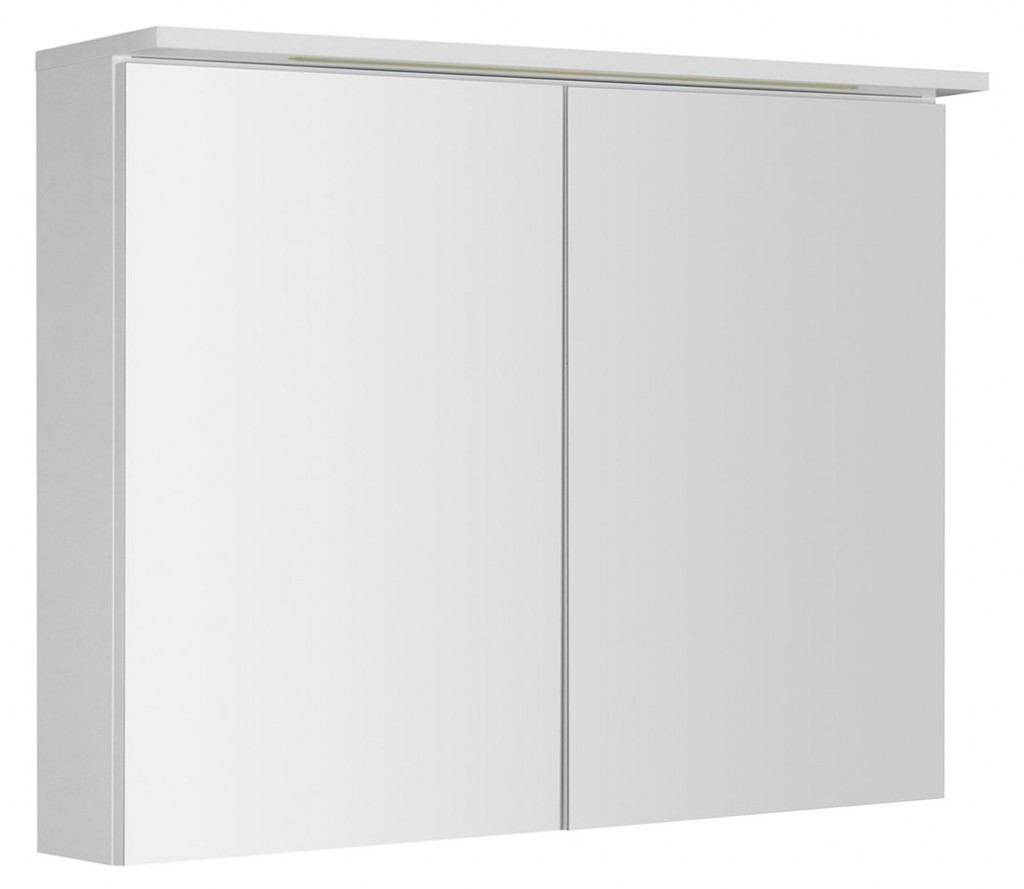 AQUALINE KAWA STRIP galerka s LED osvětlením 90x70x22cm, bílá WGL90S