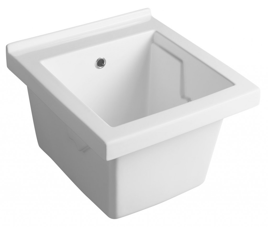 AQUALINE Keramická výlevka, 45x50cm, s přepadem WH118