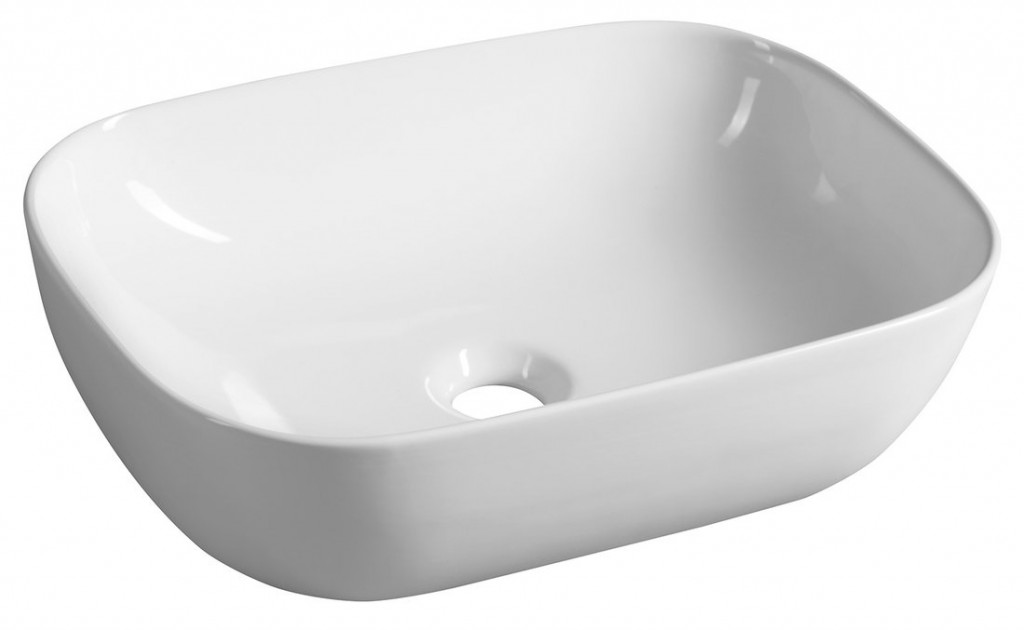 AQUALINE Keramické umyvadlo na desku 46x34cm, bílá 46341
