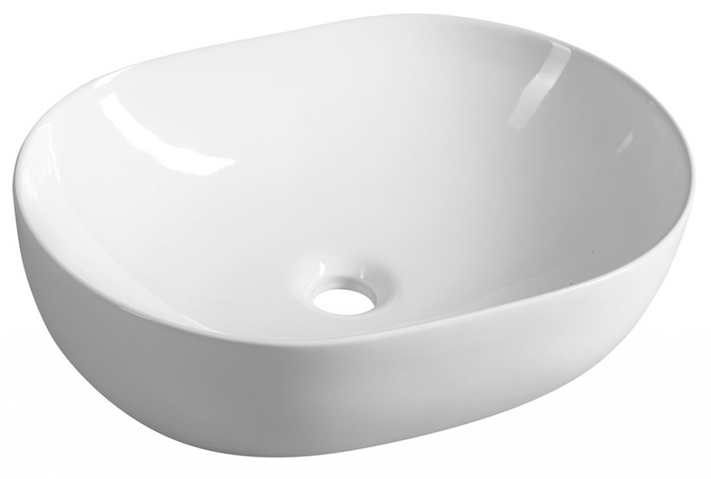 AQUALINE Keramické umyvadlo na desku 49x36cm, bílá CA490