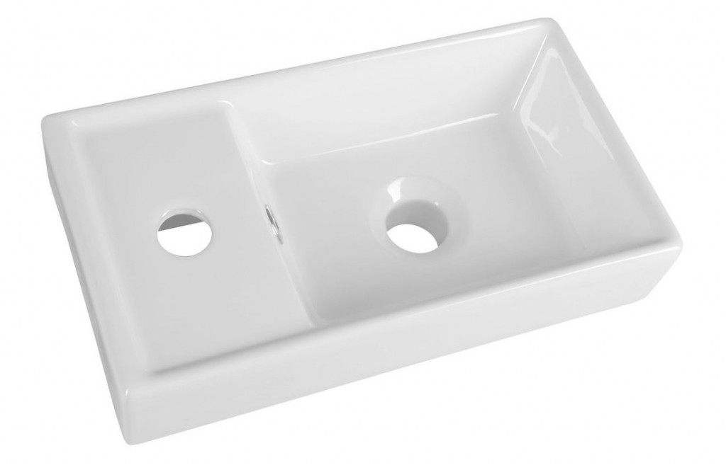 AQUALINE Keramické umývátko, nábytkové, 40x22cm, bílá DD4022