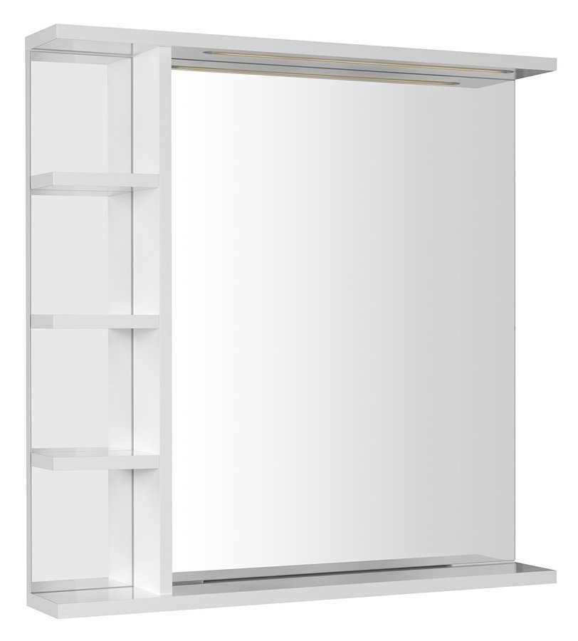 AQUALINE KORIN STRIP zrcadlo s LED osvětlením a policemi 70x70x12cm KO360S