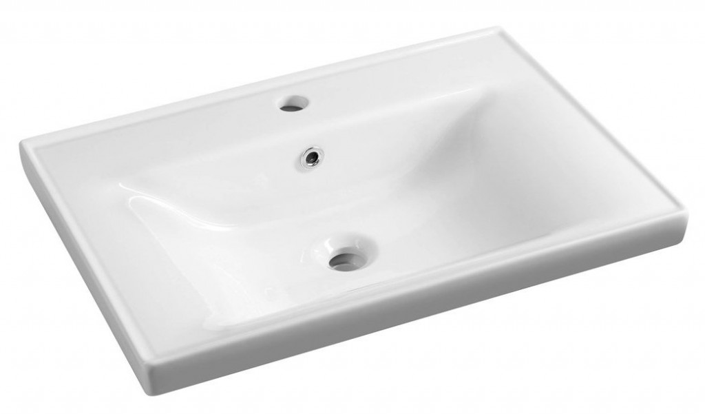 AQUALINE SAVA 70 keramické umyvadlo nábytkové 70x46cm, bílá 2070