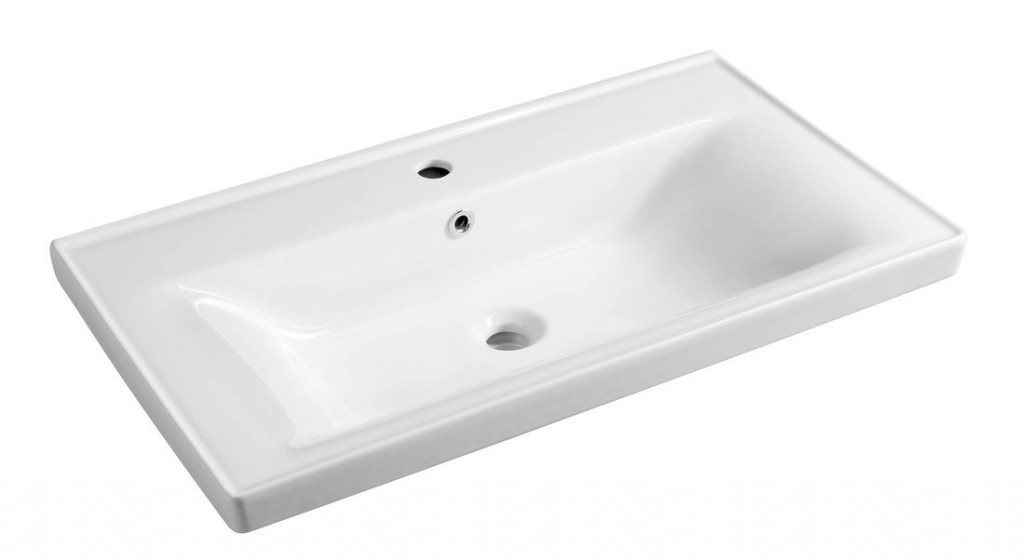 AQUALINE SAVA 80 keramické umyvadlo nábytkové 80x46cm, bílá 2080