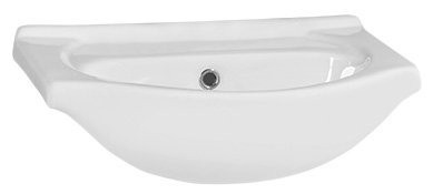 AQUALINE SIMPLEX ECO keramické umyvadlo, nábytkové, 50x42cm, bílá NDHF050