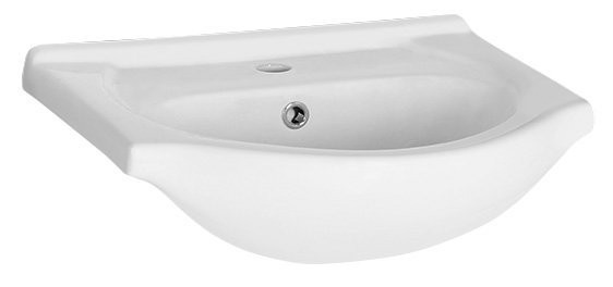 AQUALINE SIMPLEX ECO keramické umyvadlo, nábytkové, 55x44cm, bílá NDHF055