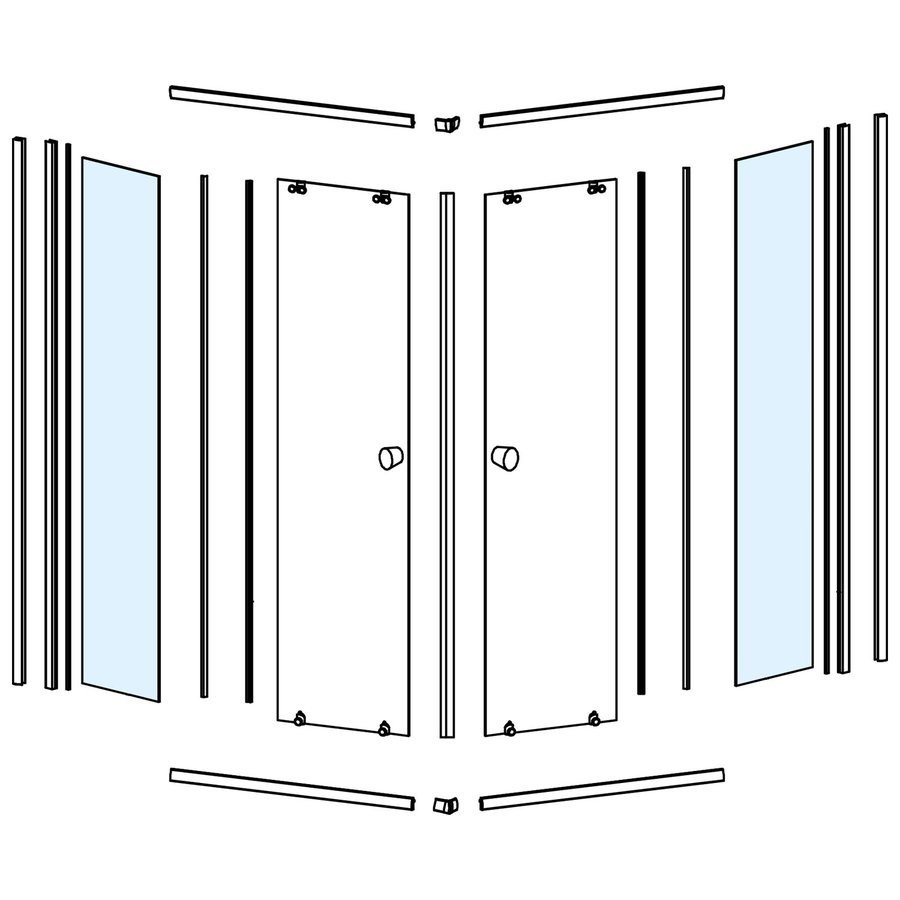 AQUALINE Sklo pro HLF808Y, pevná část NDHLF808Y-1