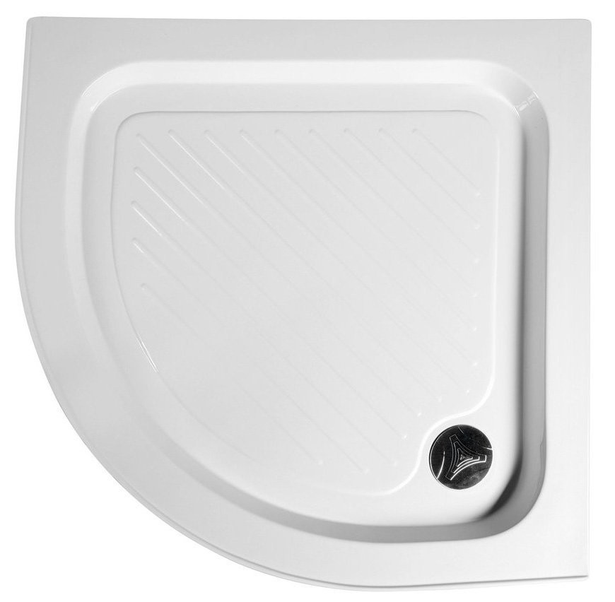 AQUALINE Sprchová samonosná vanička akrylátová, čtvrtkruh 80x80x14cm BTTR80