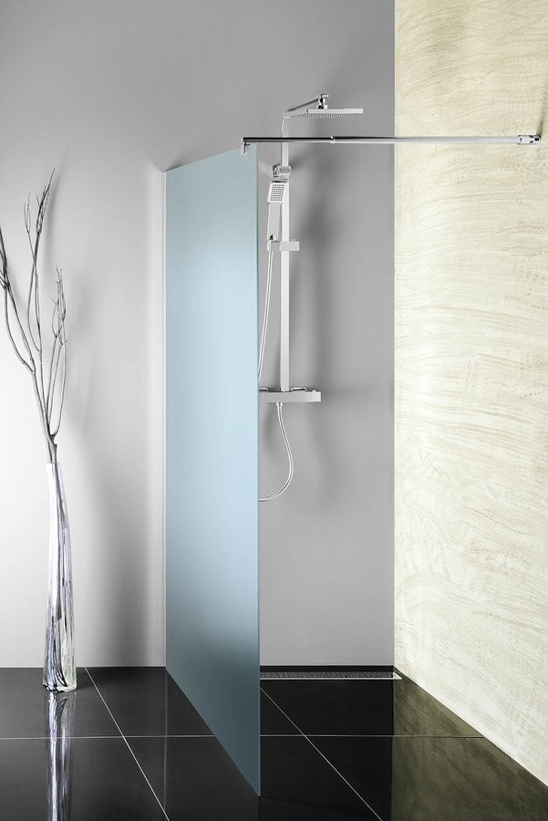 AQUALINE WALK-IN zástěna jednodílná k instalaci na zeď, 1200x1900, sklo Brick WI120