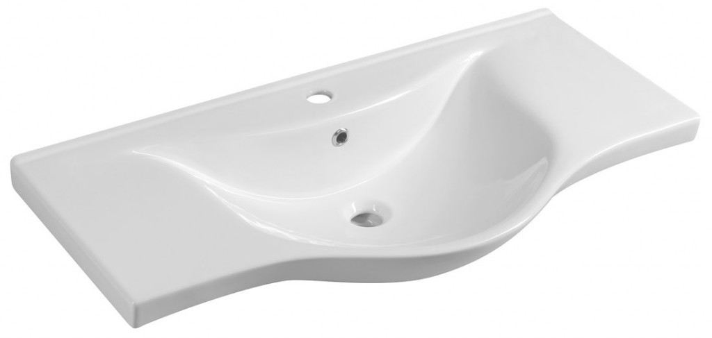 AQUALINE ZARA 100 keramické umyvadlo nábytkové 99,5x46,5cm, bílá 10100