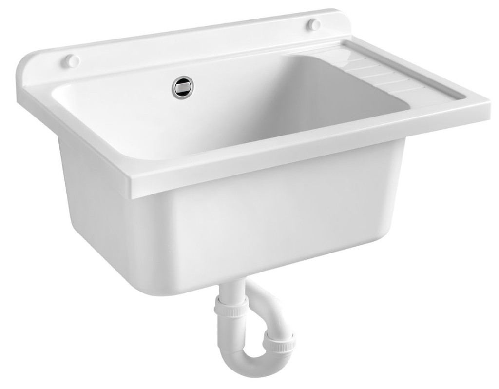 AQUALINE Závěsná výlevka 58x38cm, plast bílá PI5838