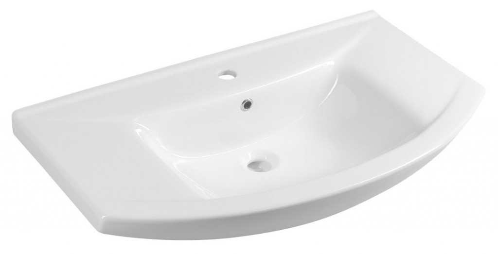 AQUALINE ZERO 86 keramické umyvadlo nábytkové 86x50cm, bílá 6085