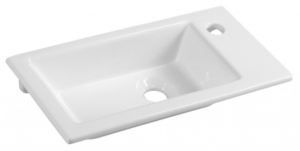 AQUALINE ZUNO 50 keramické umývátko nábytkové 50x25cm, bílá 9050