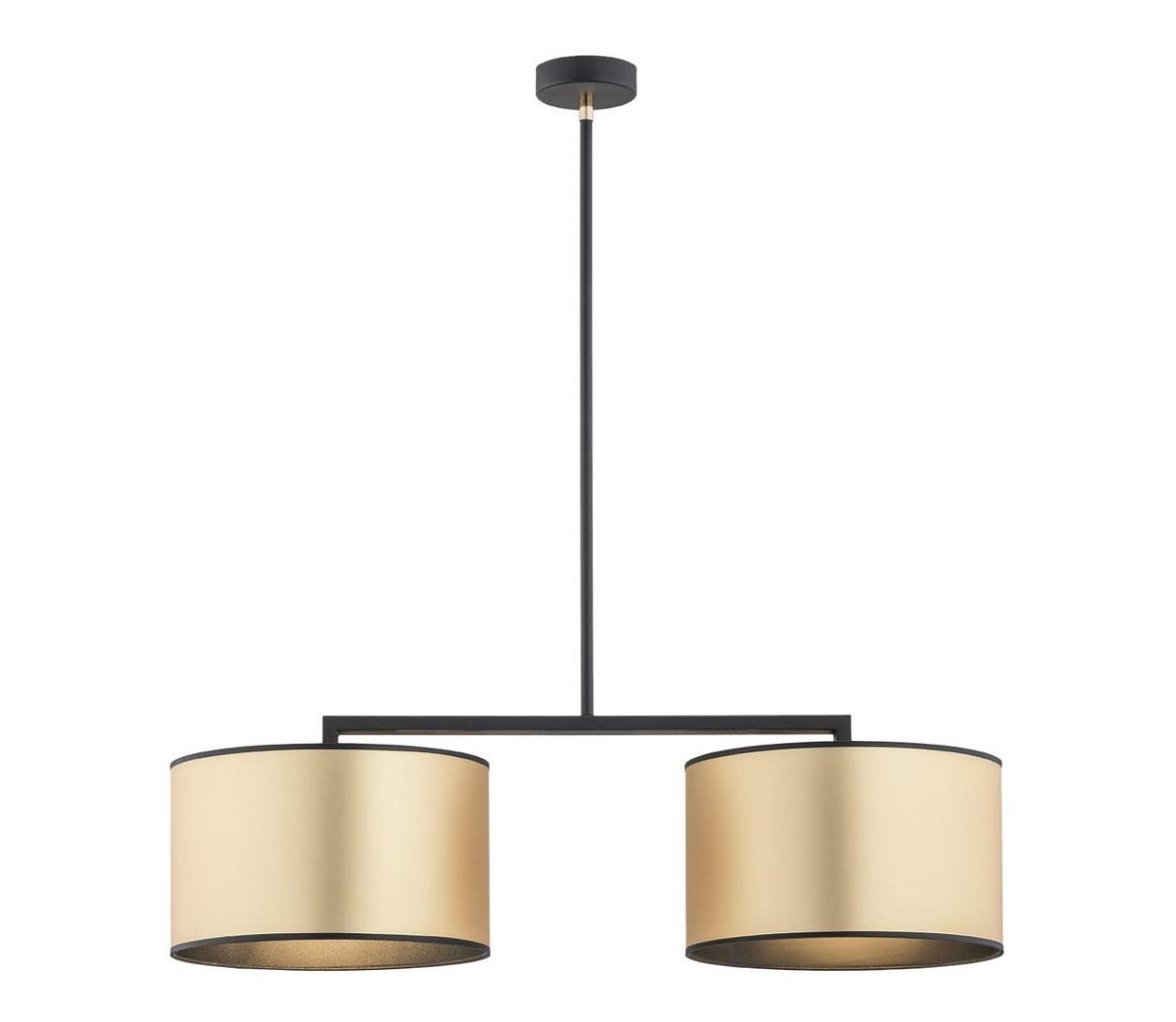 Argon 0898 - Lustr na tyči KARIN 2xE27/15W/230V mosaz/černá 0898