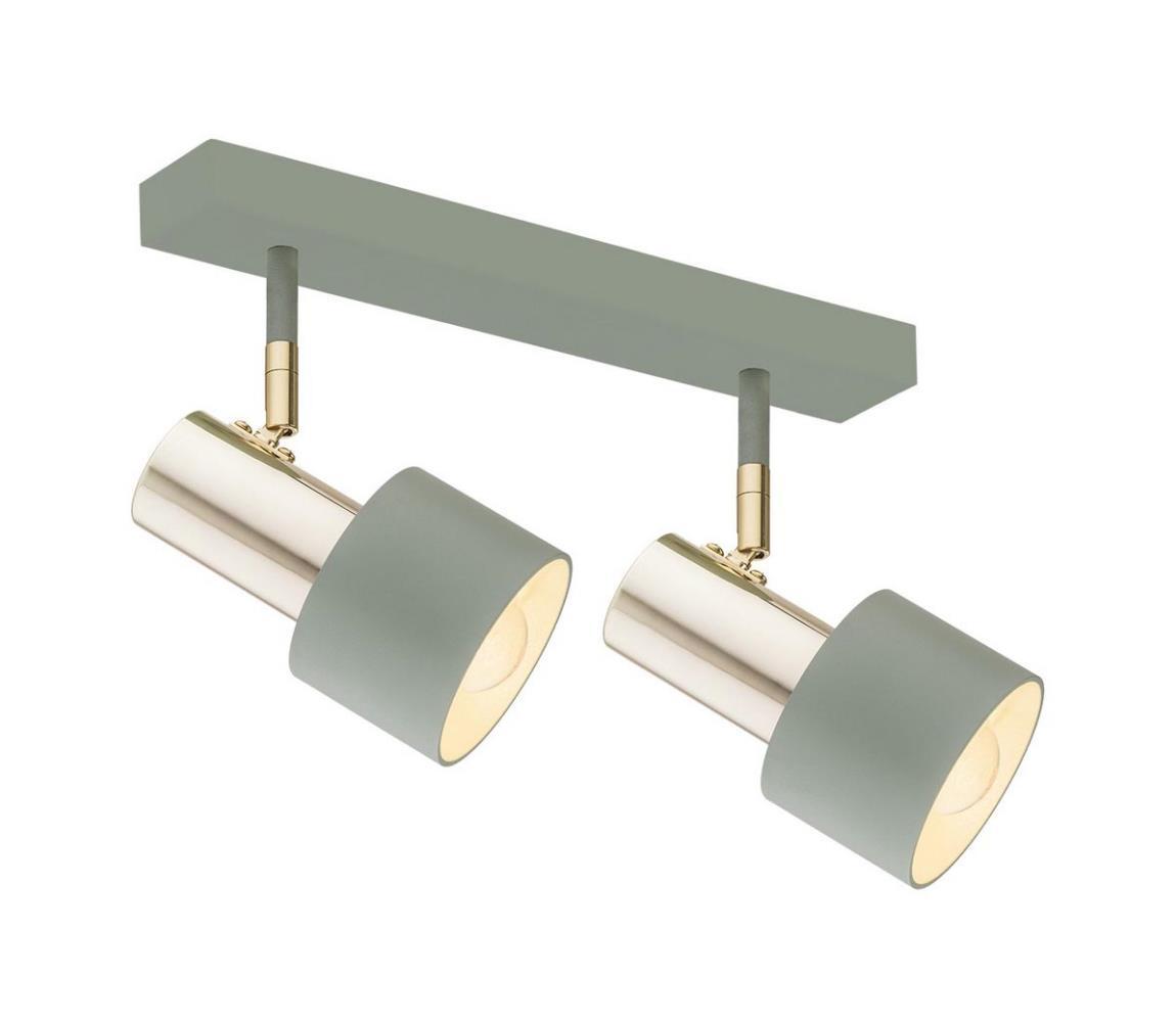 Argon 0926 - Bodové svítidlo DORIA 2xE27/15W/230V zelená/mosaz 0926