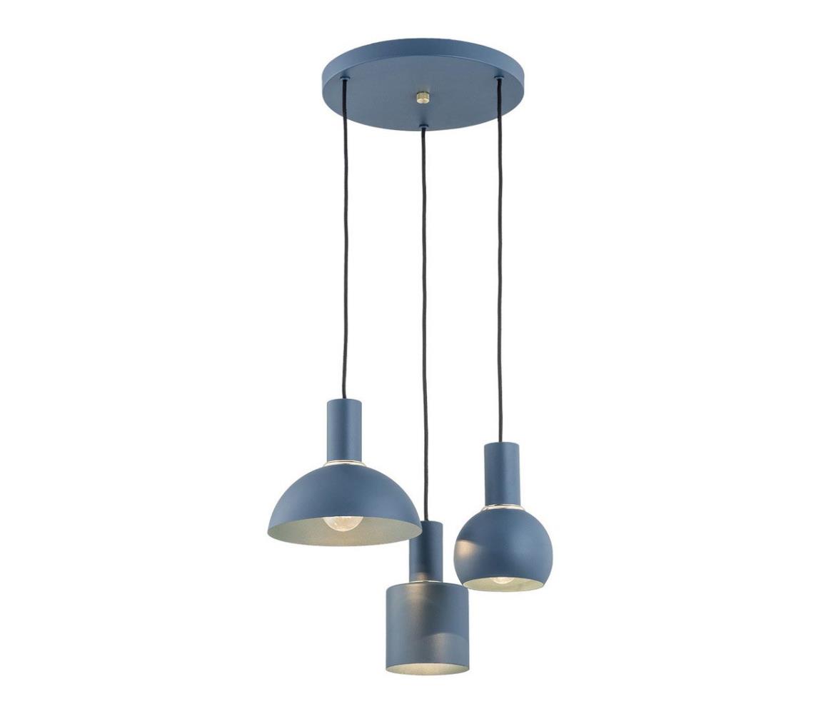 Argon 1471 - Lustr na lanku SINES 3xE27/15W/230V modrá 1471