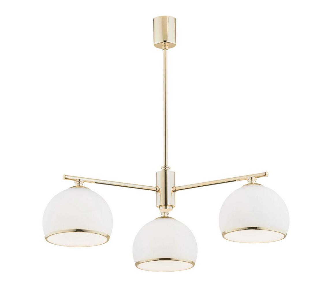 Argon 1488 - Lustr na tyči MARBELLA 3xE27/15W/230V mosaz 1488