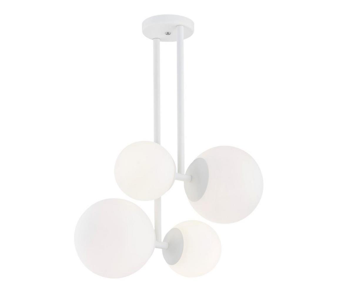 Argon 1644 - Lustr na tyči ASPEN 4xE27/15W/230V bílá 1644