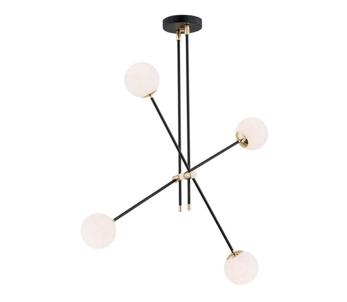 Argon 1696 - Lustr na tyči ABSTRACT 4xE14/7W/230V černá 1696