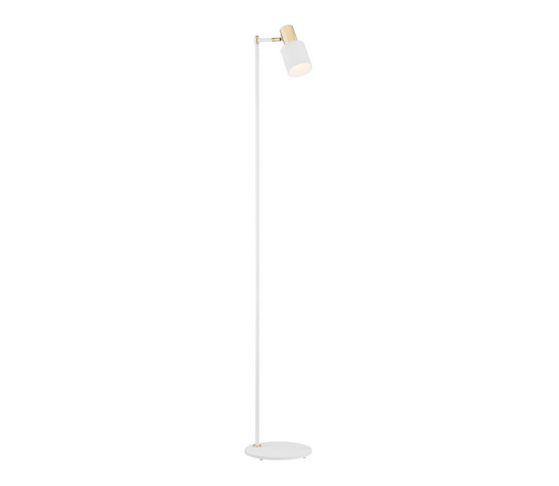 Argon 4258 - Stojací lampa DORIA 1xE27/15W/230V bílá/mosaz 4258