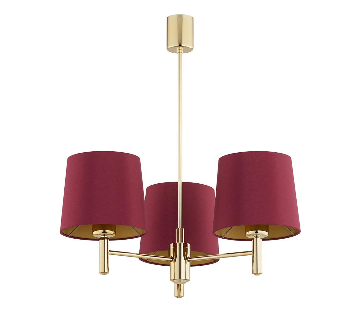 Argon 6266 - Lustr na tyči PONTE PLUS 3xE27/15W/230V červená 6266