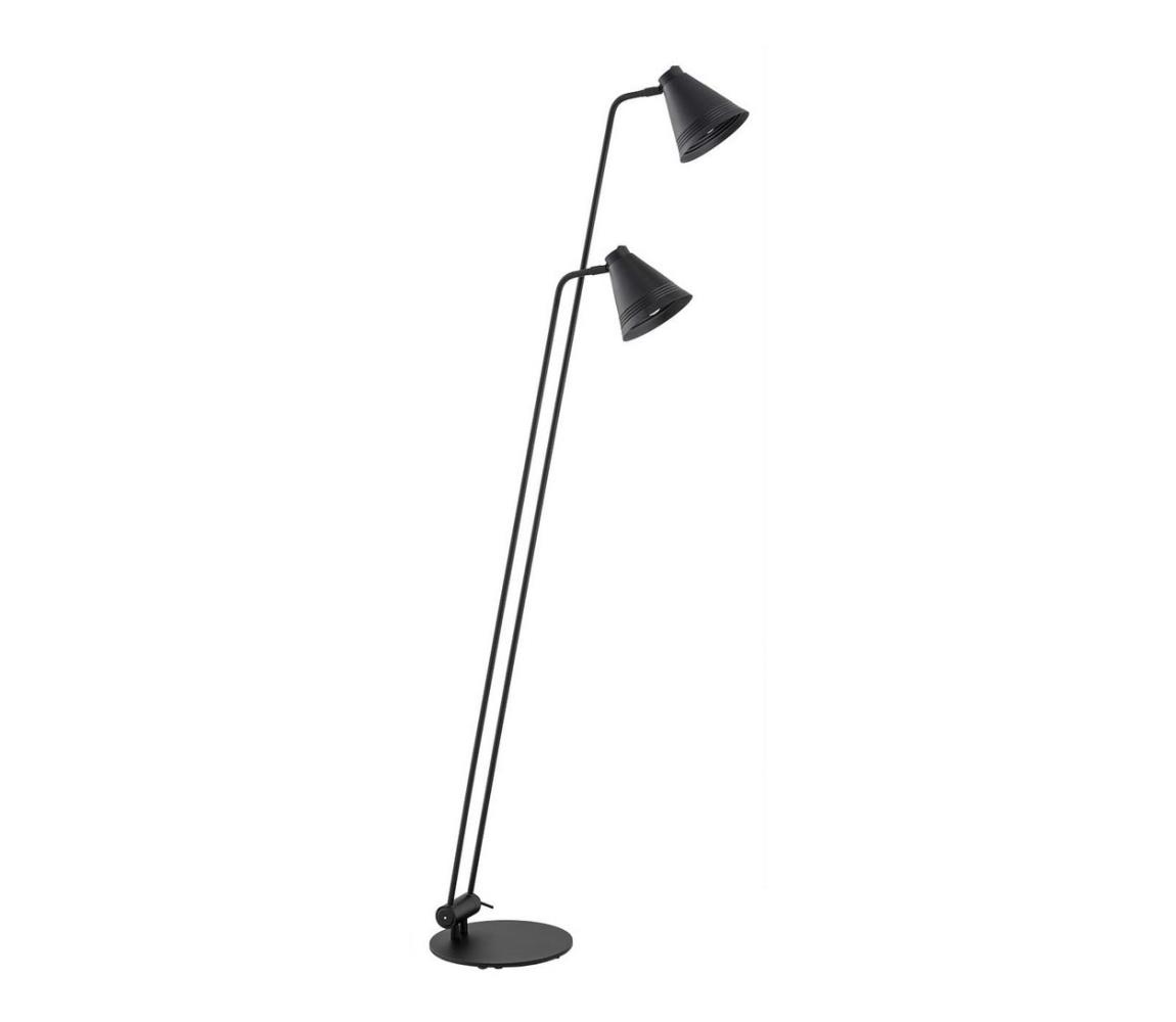 Argon 7077 - Stojací lampa AVALONE 2xE27/15W/230V černá 7077