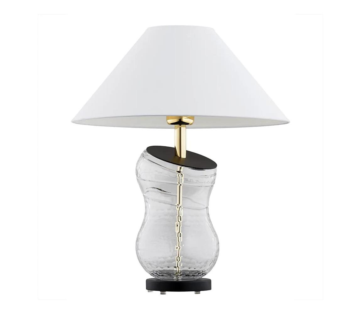 Argon 8036 - Stolní lampa VENETO 1xE27/15W/230V bílá/mosaz/černá 8036