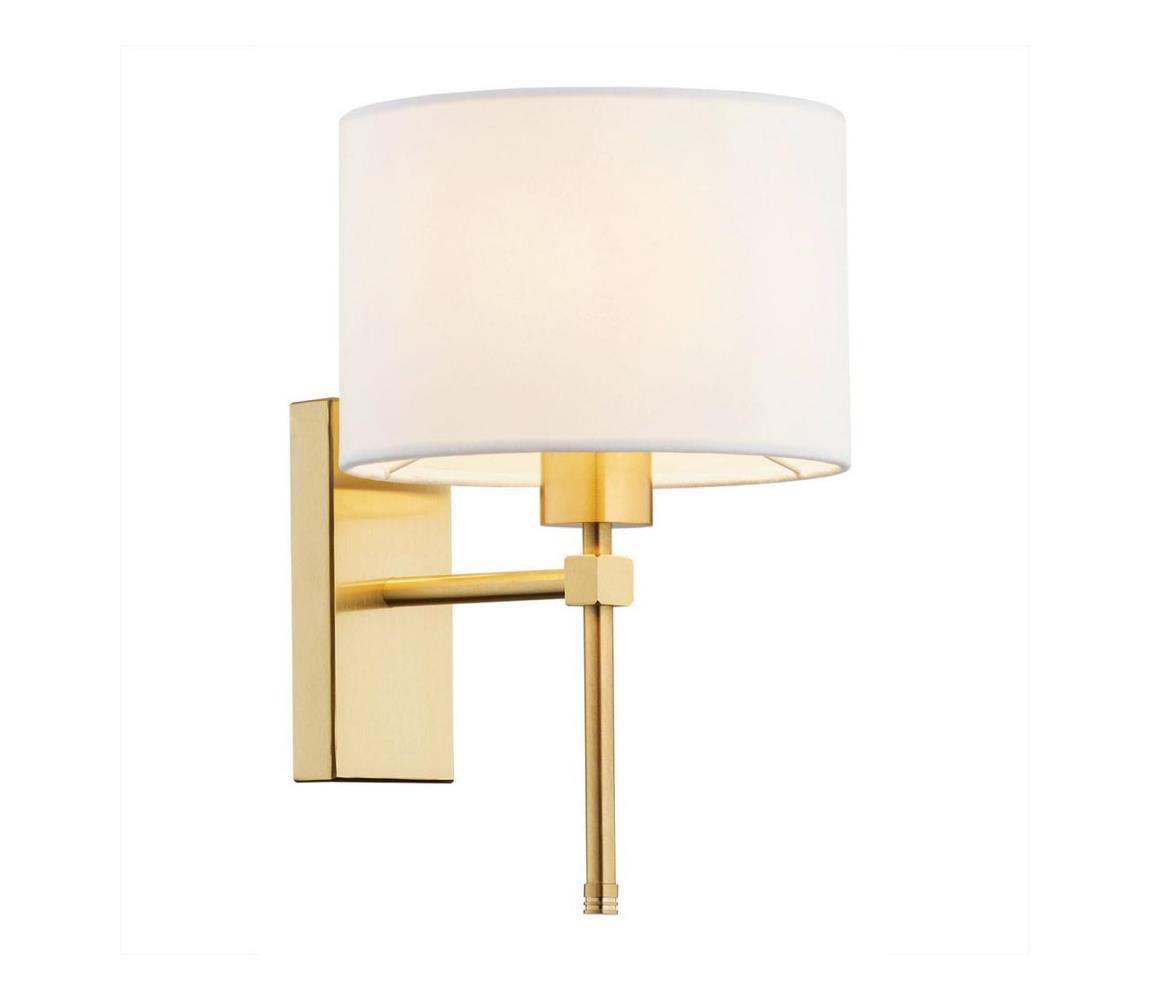 Argon 8048 - Nástěnná lampa ABBANO 1xE27/15W/230V mosaz/bílá 8048