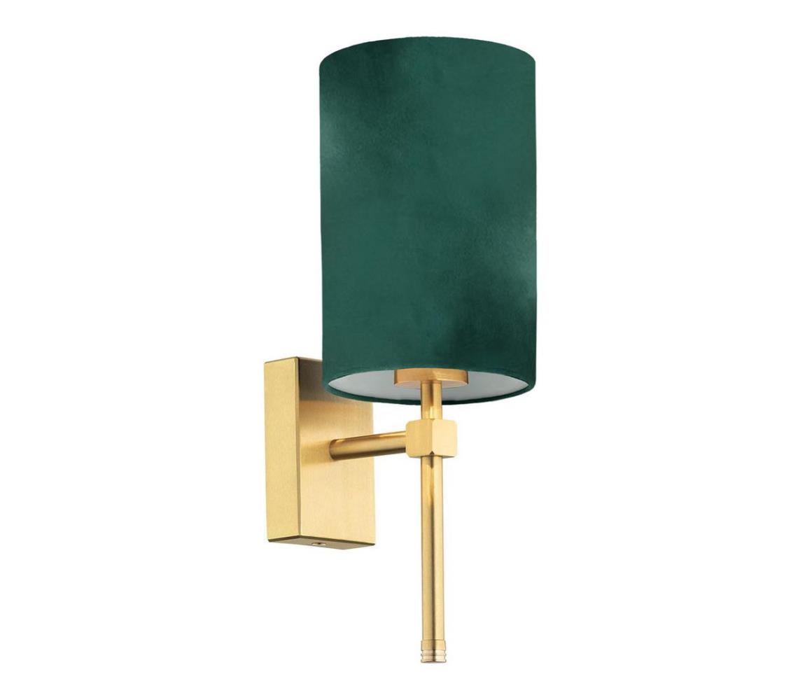 Argon 8109 - Nástěnná lampa ABRUZZO 1xE14/7W/230V mosaz/zelená 8109