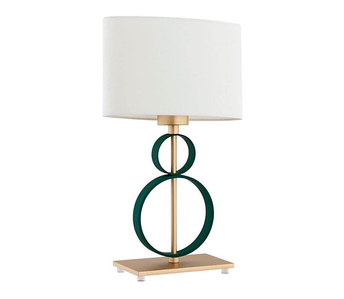 Argon 8317 - Stolní lampa PERSEO 1xE27/15W/230V 42 cm krémová/zelená 8317