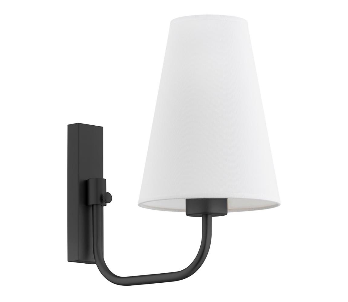Argon 8376 - Nástěnná lampa SAFIANO 1xE27/15W/230V černá 8376