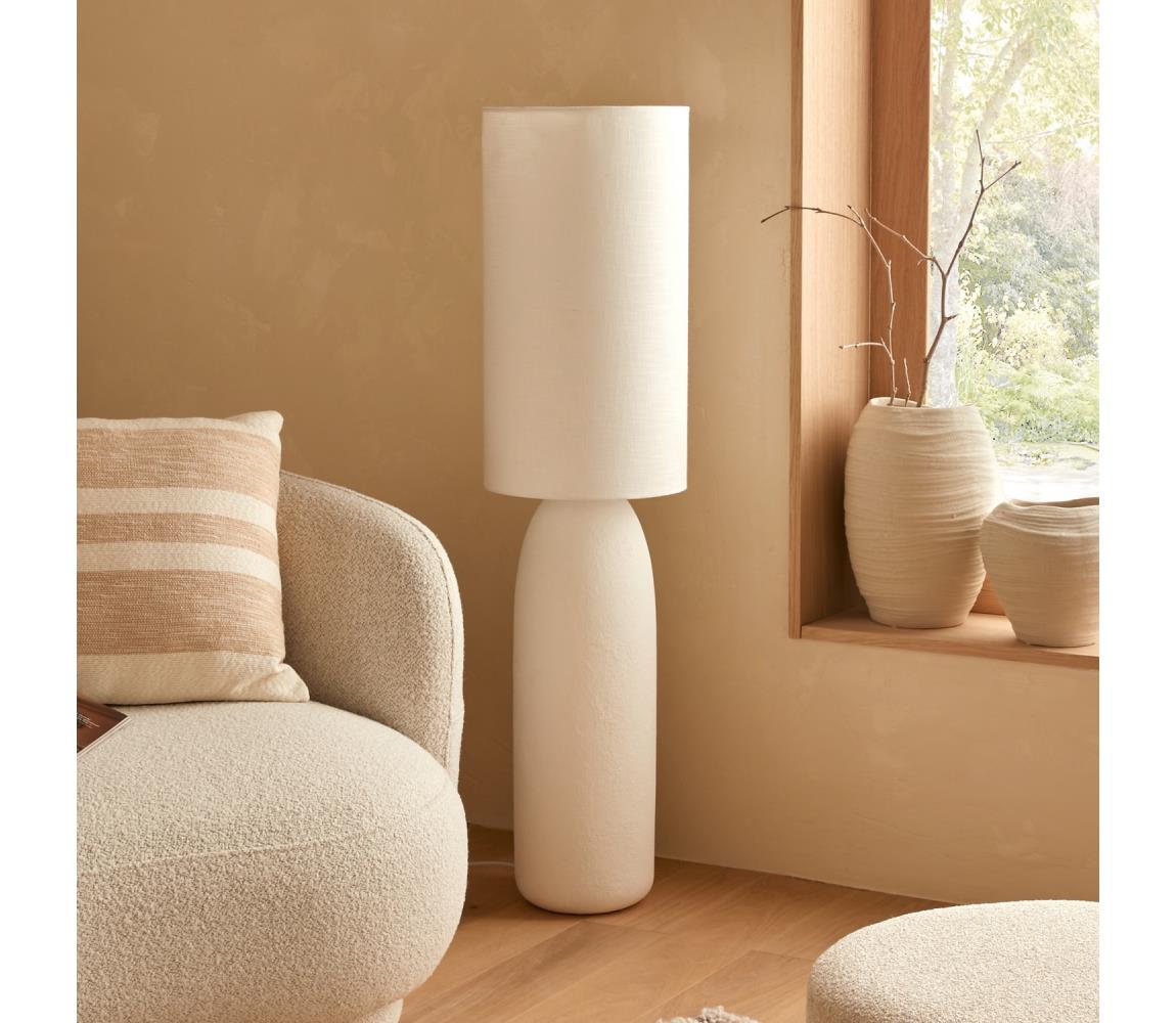 Atmosphera - Stojací lampa KEYAH 1xE27/40W/230V 111 cm bílá 210322A