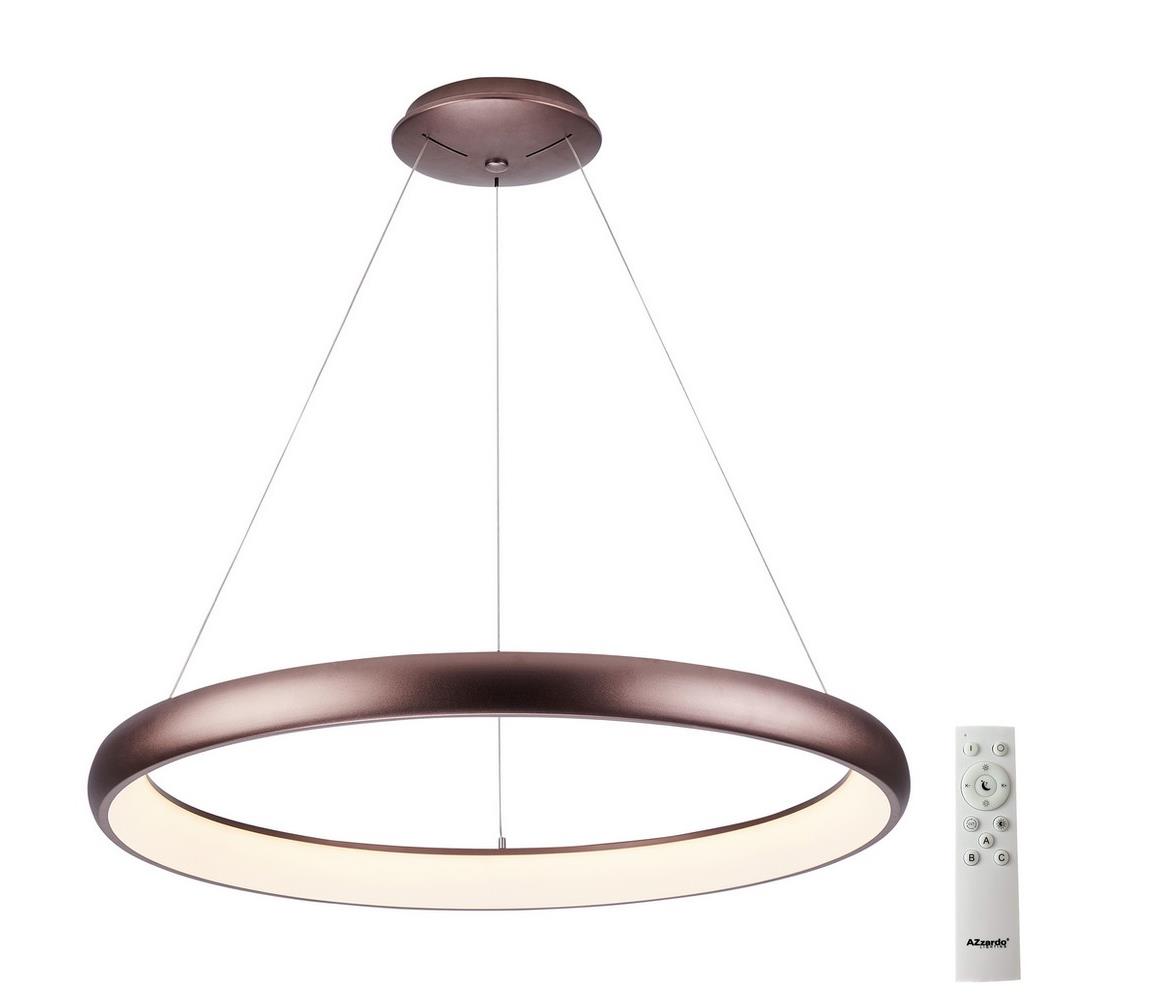 Azzardo  - LED Stmívatelný lustr na lanku ANTONIO LED/80W/230V hnědá + DO 