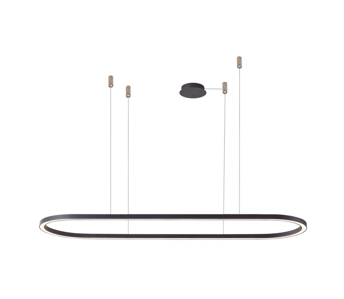 Azzardo  - LED Stmívatelný lustr na lanku ELENA LED/50W/230V 120 cm černá 