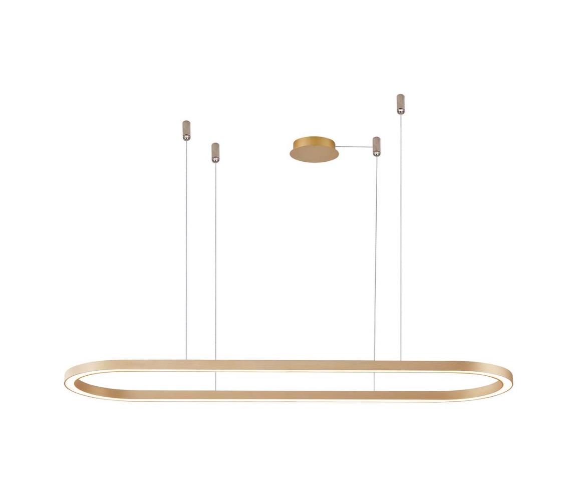 Azzardo  - LED Stmívatelný lustr na lanku ELENA LED/50W/230V 120 cm zlatá 