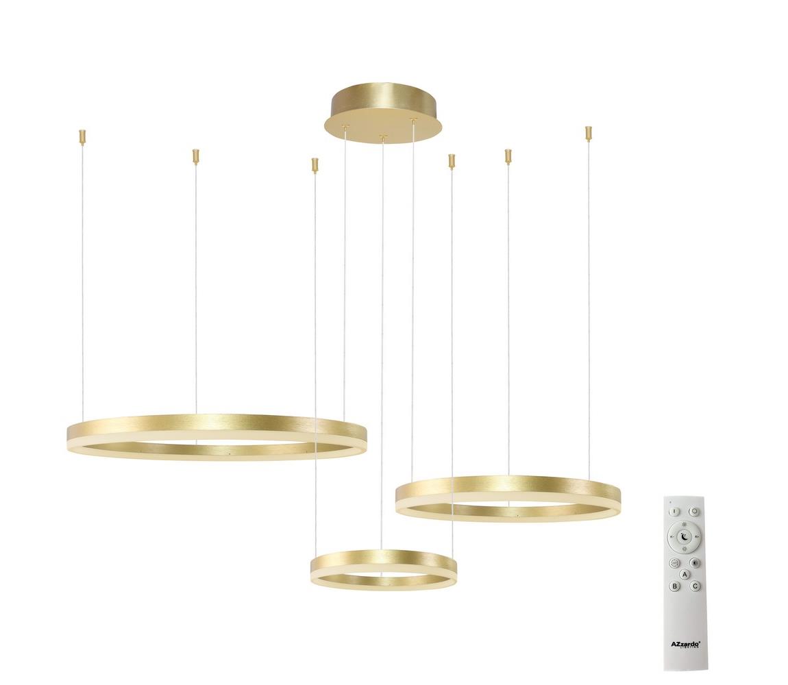 Azzardo  - LED Stmívatelný lustr na lanku HALO LED/120W/230V zlatá + DO 