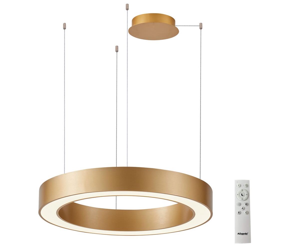 Azzardo  - LED Stmívatelný lustr na lanku MARCO LED/80W/230V zlatá + DO 