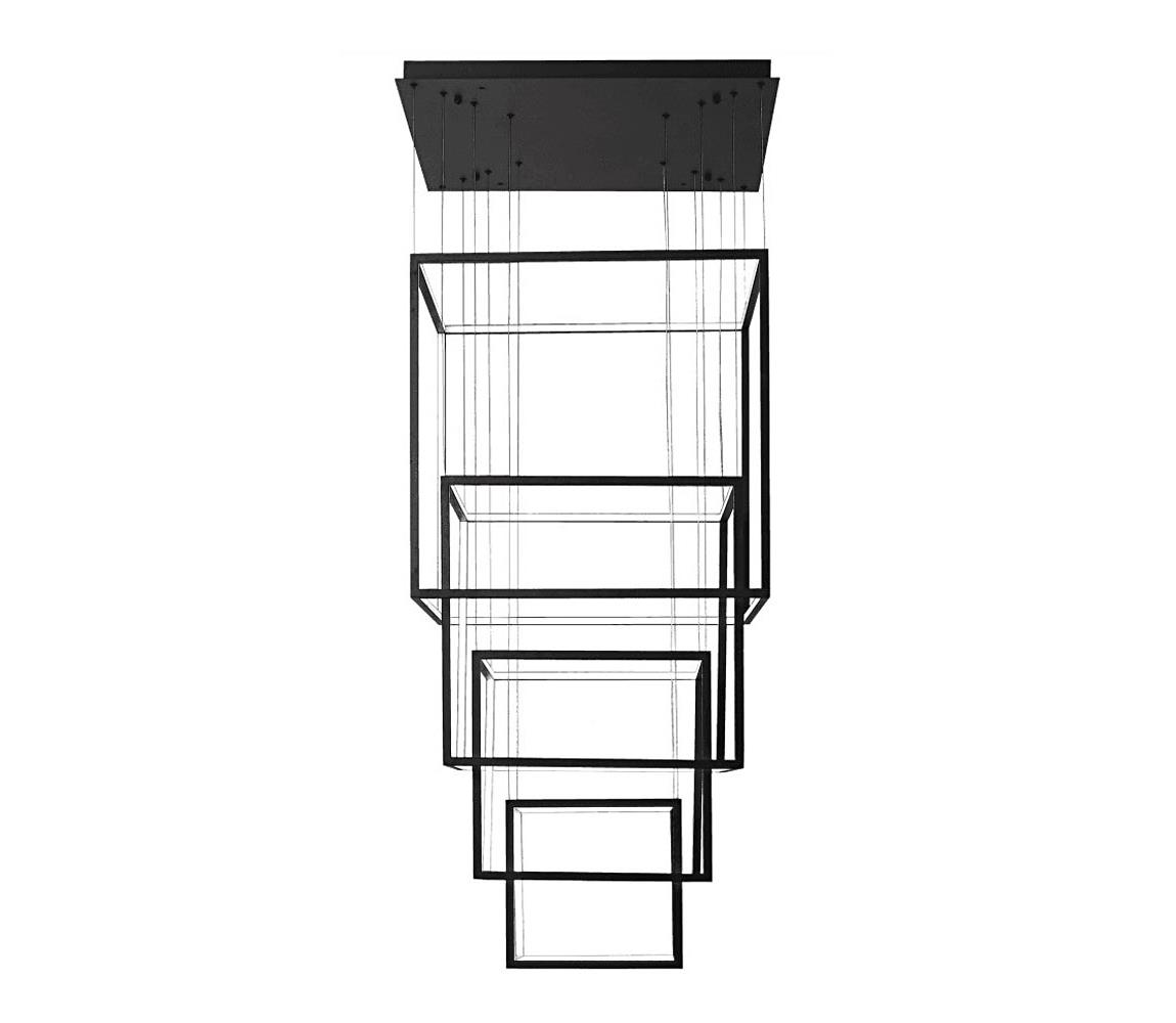 Azzardo  - LED Stmívatelný lustr na lanku OPERA LED/329W/230V černá 
