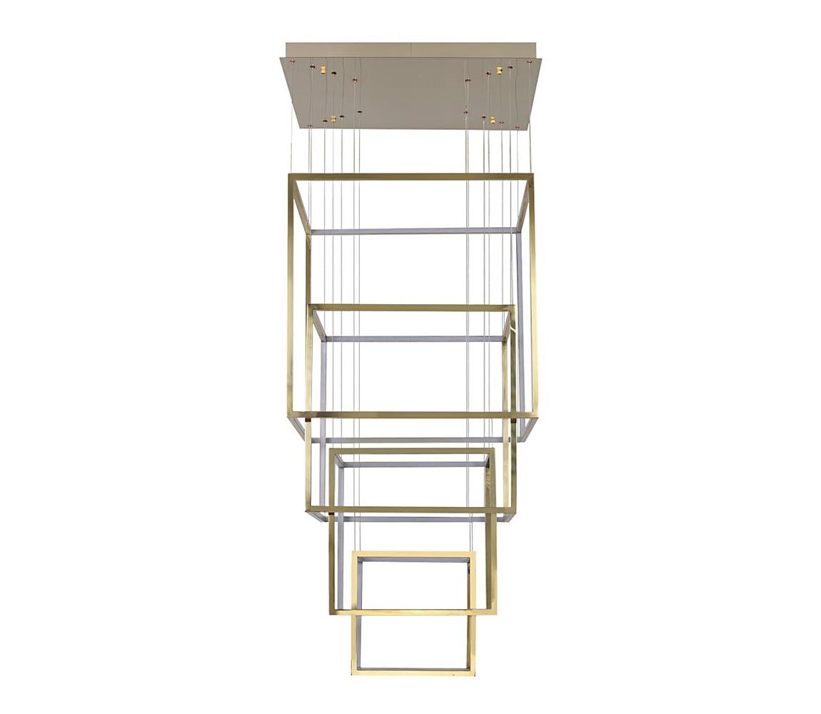 Azzardo  - LED Stmívatelný lustr na lanku OPERA LED/329W/230V zlatá 