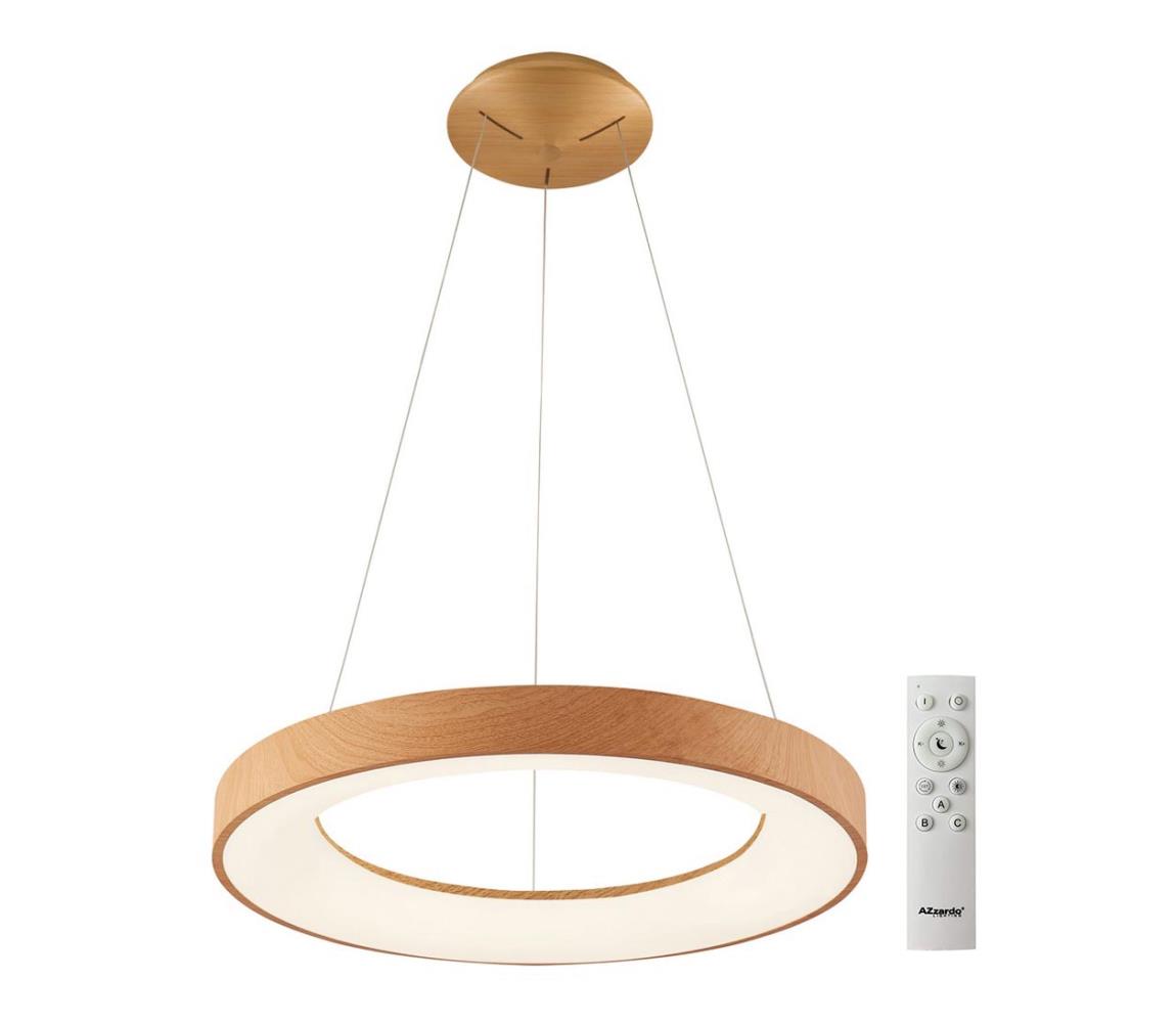 Azzardo  - LED Stmívatelný lustr na lanku SANTANA LED/50W/230V hnědá + DO 