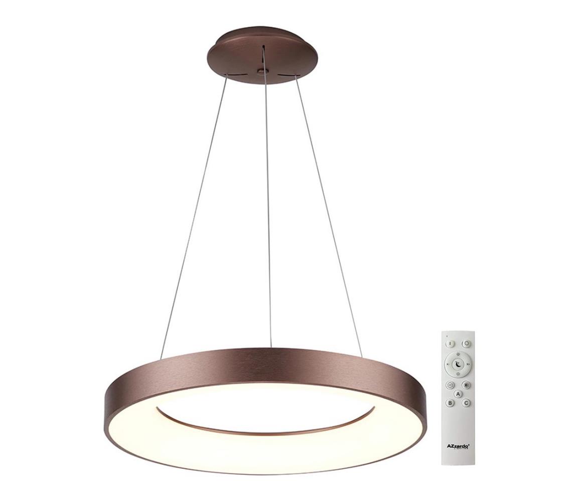 Azzardo  - LED Stmívatelný lustr na lanku SANTANA LED/80W/230V hnědá + DO 