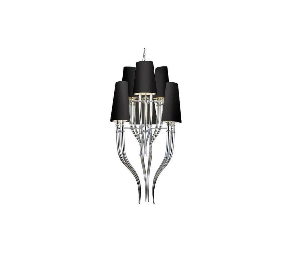 Azzardo  - Lustr na řetězu DIABLO 12xE14/11W/230V černá 